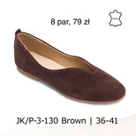 Balerinki damskie 7AP-3-130.BROWN (36/41,8par)