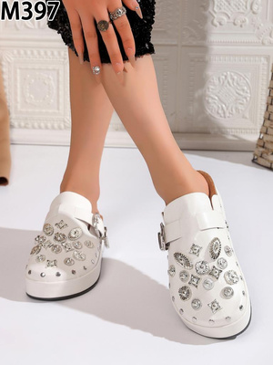 Klapki damskie  M397.WHITE (36/41,12par)