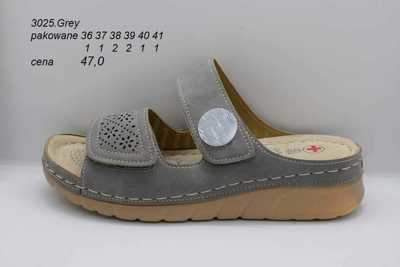 Klapki damskie 7A3025.GREY (36/41,8par)