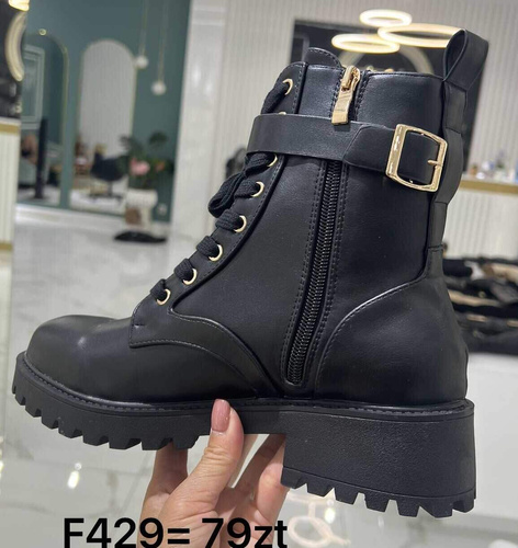 Botki damskie 7AF429.BLACK (36/41,12par)