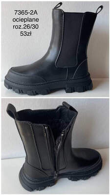Botki dziewczęce 3A7365-2A.BLACK (25/30,12par)