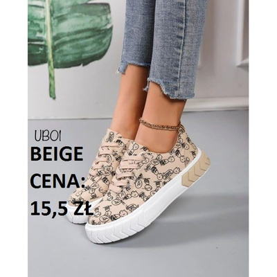 Trampki damskie UB01.BEIGE (36/41,12par)