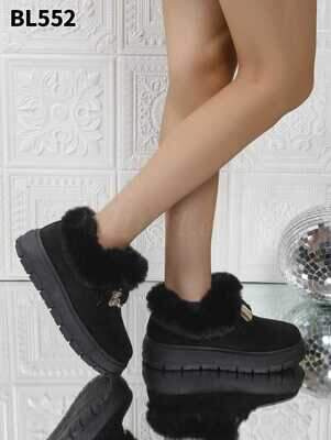Botki damskie ocieplane BL552.BLACK (36/41,12par)