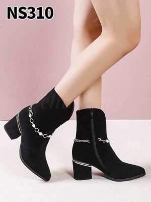 Botki damskie 7ANS310.BLACK Ocieplane (36/41,12par)