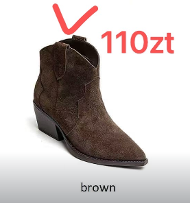 Botki damskie 7A6338.BROWN (36/41,12par)