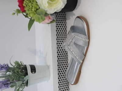 Klapki damskie 7A7980.SILVER (36/41,12par)