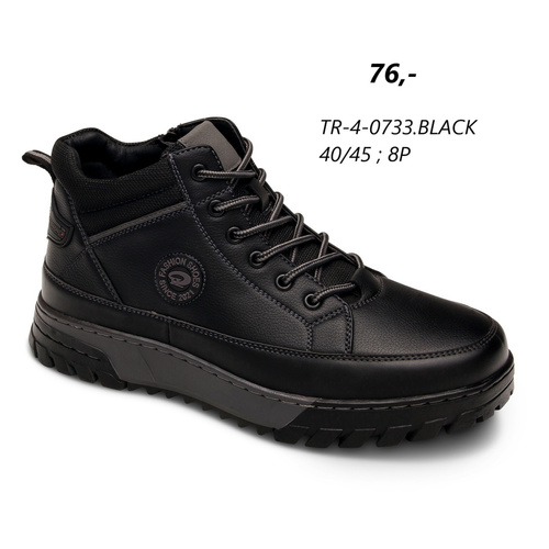 Trzewiki męskie  9ATR-4-0733.BLACK  (40/45,8par)