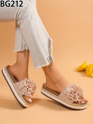 Klapki damskie BG212.KHAKI (36/41,12par)