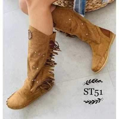 Kozaki damskie 7AST51.CAMEL (36/41,12par)