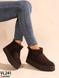 Botki damskie ocieplane VL241.COFFE (36/41,12par)