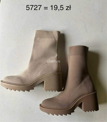 Botki damskie 7A5727.BEIGE, KHAKI (36/41,12par)