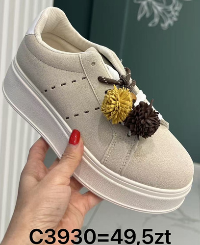 Buty sportowe damskie C3930.BEIGE (36/41,12par)