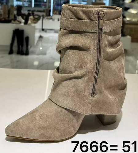 Botki damskie ocieplane 7666.BEIGE (36/41,12par)