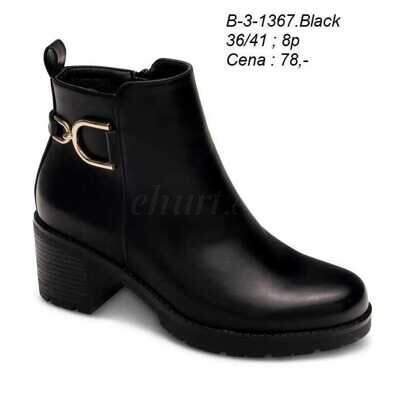 Botki damskie 7AB-3-1367.BLACK (36/41,8par)