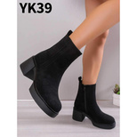 Botki damskie ocieplane 7AYK39.BLACK ZAM (36/41 ,12par)