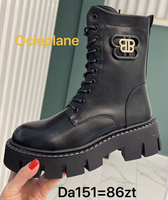 Botki damskie ocieplane DA151.BLACK (36/41,12par)