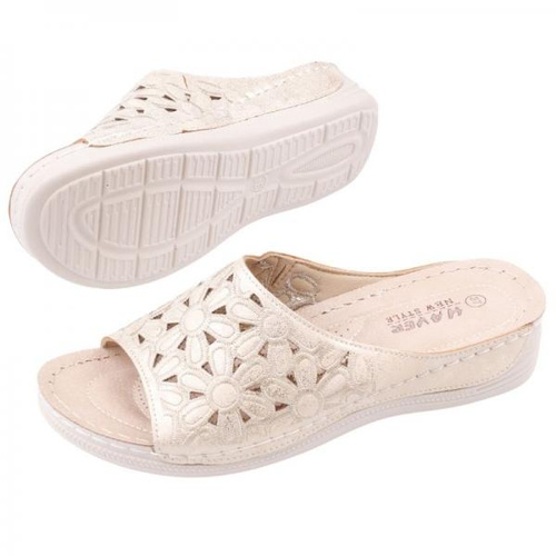 Klapki damskie DE985-9.BEIGE (36/41,12par)
