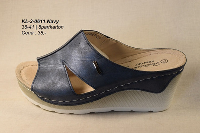 Klapki damskie 3-0611.NAVY (36/41,8par)