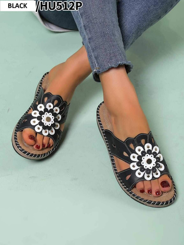 Klapki damskie   7AHU512.BLACK  (36/41,12par)