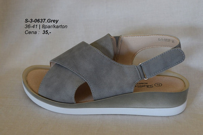Sandały damskie 3-0637.GREY (36/41,8par)