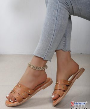 Klapki damskie  7ACK330.CAMEL (36/41,12par)