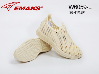 Buty sportowe damskie W6059-L.BEIGE (36/41,12par)