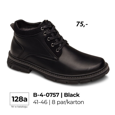 Trzewiki męskie 9AB-4-0757.BLACK (41/46,8par)