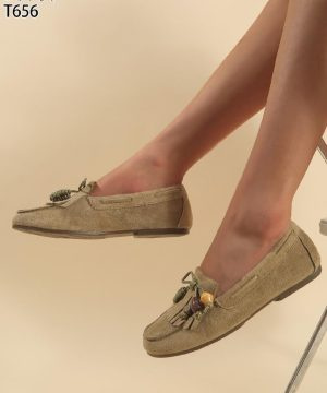 Balerinki damskie  7AT656.GREEN (36/41,12par)