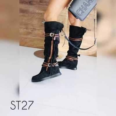 Kozaki damskie 7AST27.BLACK Ocieplane (36/41,12par)