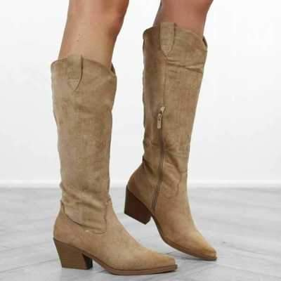 Kozaki damskie nieocieplane 7A7891Y.BEIGE (36/41,12par)