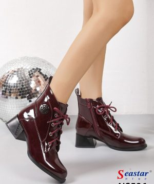 Botki damskie ocieplane  7ANS586.WINERED  (36/41,12par)