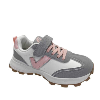 Buty sportowe chłopięce  5AEC276.GREY/PINK  (33/38,12par)