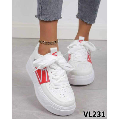 Buty sportowe damskie 7AVL231.WHITE/RED (36/41,12par)