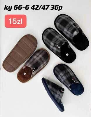 Kapcie męskie 9AKY66-6.MIX (42/47,36par)