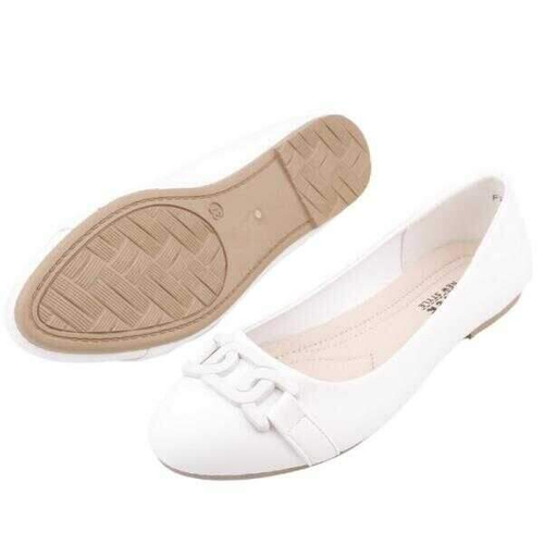 Balerinki damskie F22A-3.WHITE (36/41,12par)