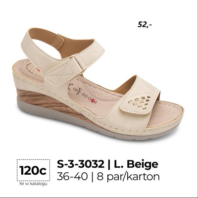 Sandały damskie 3-3032.LBEIGE (36/40,8par)