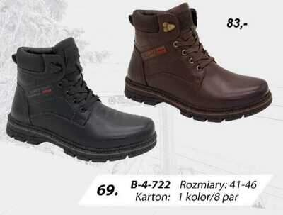 Trzewiki męskie  9AB-4-722.KOLORDOWYBORU  (41/46,8par)