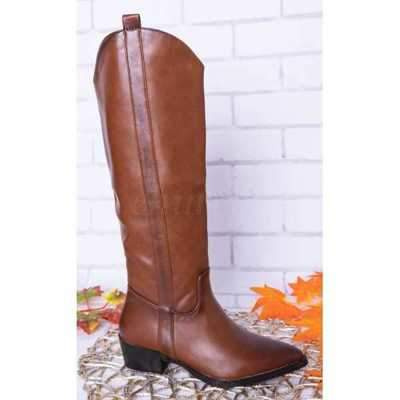 Kozaki damskie 7ARB92.CAMEL Ocieplany (36/41,12par)