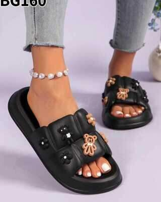 Klapki damskie   7ABG160.BLACK  (36/41,12par)