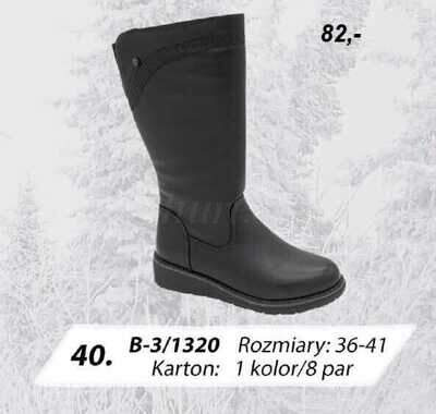 Botki damskie   7AB-3-1320.BLACK  (36/41,8par)