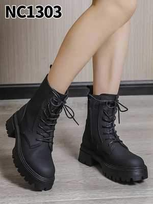 Botki damskie 7ANC1303.BLACK Ocieplany (36/41,12par)