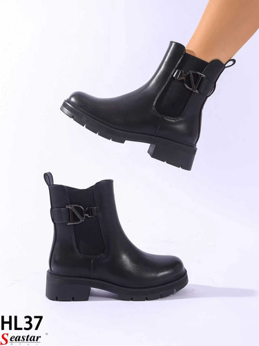 Botki damskie ocieplane 7AHL37.BLACK  (36/41,12par)