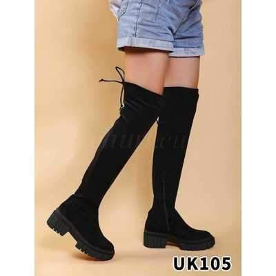 Kozaki damskie 7AUK105.BLACK Ocieplany (36/41,12par)