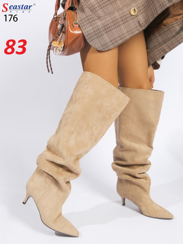 Kozaki damskie  7A176P.KHAKI (36/41,12par)