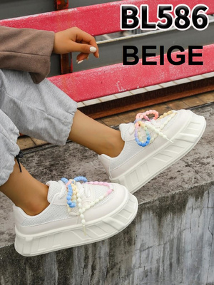 Buty sportowe damskie BL586.BEIGE (36/41,12par)