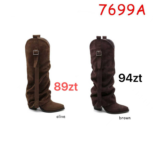 Kozaki damskie  7A7699A.OLIVE (36/41,12par)