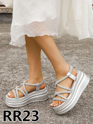 Sandały damskie RR23.SILVER (36/41,12par)