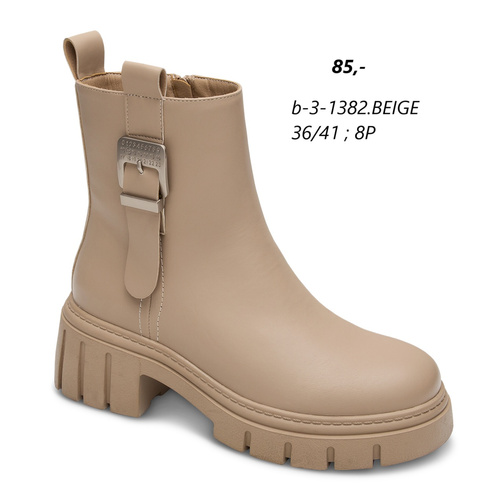 Botki damskie 7AB-3-1382.BEIGE (36/41,8par)