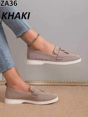 Balerinki damskie 7AZA36.KHAKI (36/41,12par)