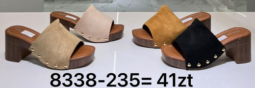 Klapki damskie 8338-235.KOLORDOWYBORU (36/41,12par)
